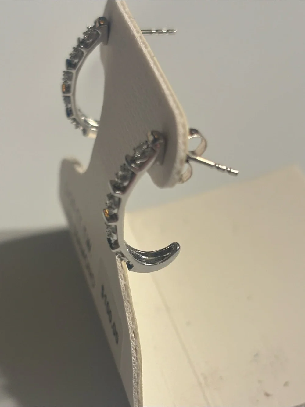 Kohl's 925 Sterling Silver Hoop Earrings with Lab Diamonds